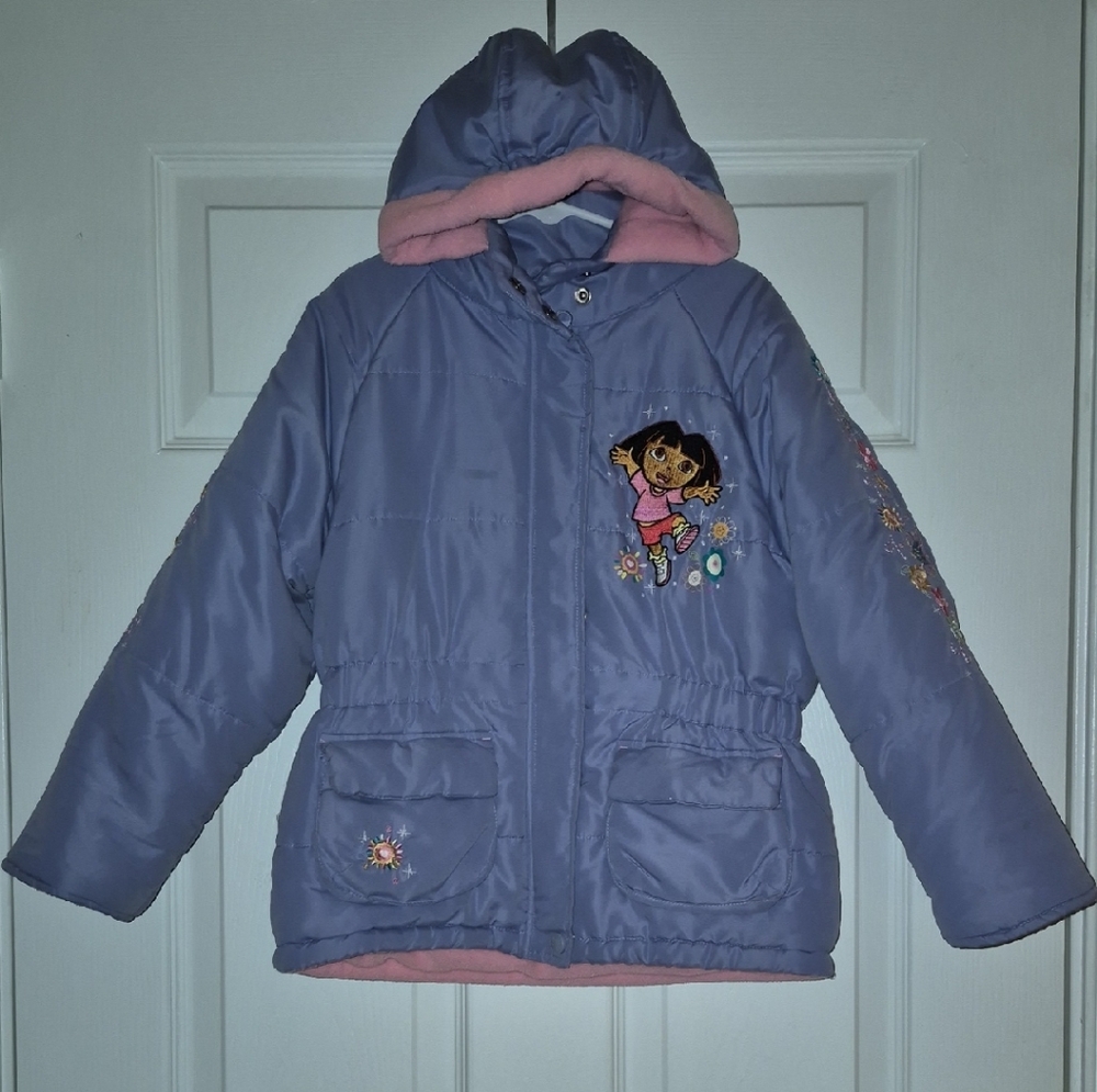 Dora The Explorer Embroidered Winter Coat